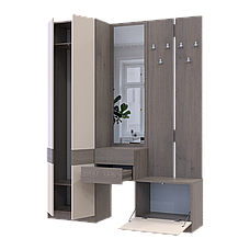 Модульний передпокій з шафою та дзеркалом у коридор, Сучасні меблі в передпокій Сола Дорос, фото 2