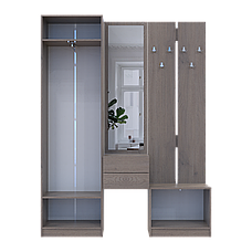 Модульний передпокій з шафою та дзеркалом у коридор, Сучасні меблі в передпокій Сола Дорос, фото 3