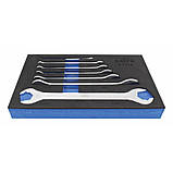 Тонкі гайкові ключі з механізмом хропіння 6-12 мм 7 штук товщина 3-6 мм SATRA S-7STW, фото 3