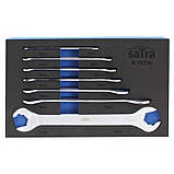 Тонкі гайкові ключі з механізмом хропіння 6-12 мм 7 штук товщина 3-6 мм SATRA S-7STW, фото 4