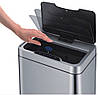 Відро для сміття сенсорне прямокутне Koer TC-020312-02 12 л колір неіржавка сталь (KR5586), фото 2