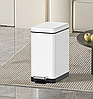 Відро для сміття з плавним закриванням прямокутне Koer TC-010206-08 6 л колір білий (KR5595), фото 9