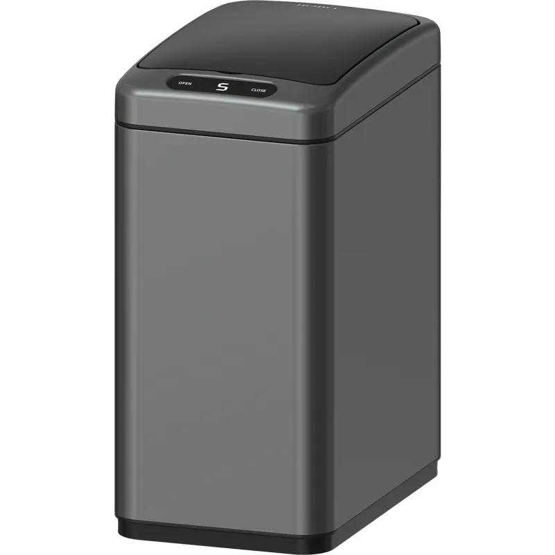 Відро для сміття сенсорне прямокутне Koer TC-020408-07 8 л колір графіт (KR5590), фото 1