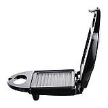 Електрогриль з антипригарним покриттям, термостатом та захистом від перегріву 750 Вт Sokany SK-116, фото 3