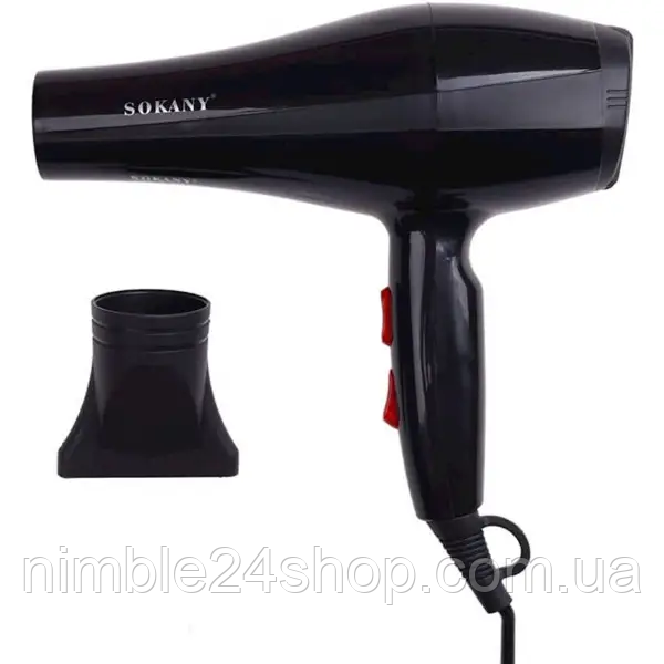 Фен для укладання та сушіння волосся 2200 Вт з насадкою Sokany RCY-173i