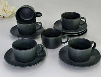 Кавовий сервіз Оленс Шайні дот 12 предметів 190 мл (101-0405)