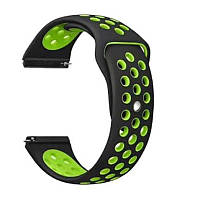 Ремешок BeCover Nike Style для Amazfit Stratos 1/2/2S/3/GTR 2/GTR 47mm/GTR Lite 47mm/Nexo/Pace Black-Green