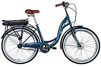 Велосипед с электроприводом 26" ST Dorozhnik eAQUAMARINE BH рама-17" 36В 12.5А*ч 350Вт темно-синий YS 2055 202