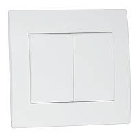 Вимикач SVEN Home SE-104 подвійний прихованого типу білий