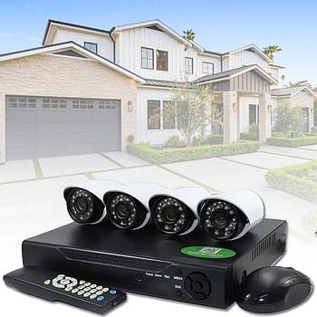 Комплект відеоспостереження з відеореєстратором та 4 камери 0.3Мп AHD 6145AHD-P4