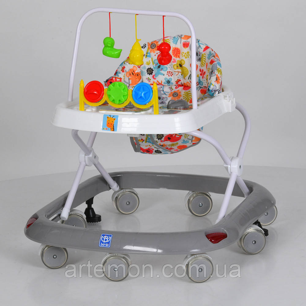 Ходунки дитячі Bambi M 0541C-11 (56*60*63 см., колеса: 8 шт, Ø7 см, стопори: 2 шт., регулювання висоти: 3 положення, музика, 3