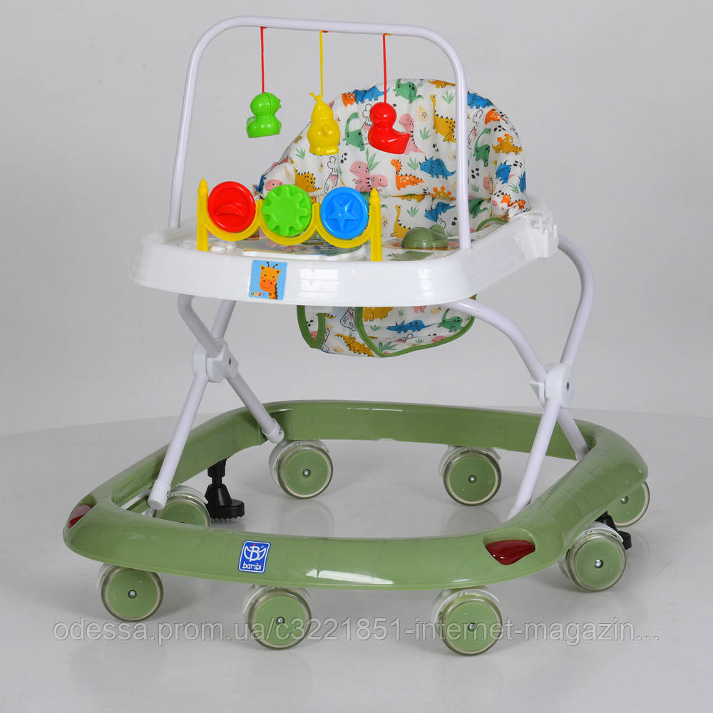 Ходунки дитячі Bambi M 0541C-12 (56*60*63 см., колеса: 8 шт, Ø7 см, стопори: 2 шт., регулювання висоти: 3 положення, музика, 3