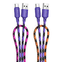 Дата кабель Hoco X116 Meridian USB to Type-C 3A (1m) Gradient Purple Mix