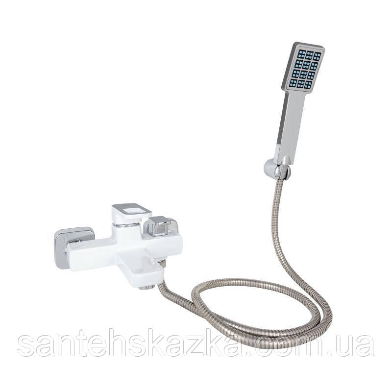 Змішувач для ванни Lidz Wawel 006 (з душовим гарнітуром) (k35) LDWAW006WHI45398 White, фото 1