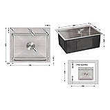 Набір 3 в 1 Lidz кухонна мийка Lidz H5045 3.0/1.0 мм Brush + сушарка + дозатор для миючого засобу, фото 2