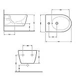 Біде підвісне Qtap Scorpio 515x360x345 White QT1455053FW, фото 2