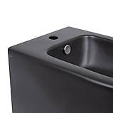 Біде підлогове Qtap Robin 565x360x405 Matt black QT13442141CMB, фото 5