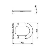 Сидіння для унітаза Qtap (Robin, Scorpio) з мікроліфтом Slim QT99HY2049W, фото 2