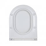 Сидіння для унітаза Qtap (Robin, Scorpio) з мікроліфтом Slim QT99HY2049W, фото 4