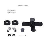 Комплект Qtap Slavonice Black Matt: Змішувач QTSLA259BLM45918 + Шланг QTHADPVCSQ160B + Лійка QTRUC125BLM45951, фото 4