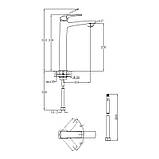 Змішувач для раковини Qtap Tern високий QTTER269CRM47585 Chrome, фото 2