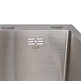 Мийка для кухні інтегрована Lidz Handmade H6350L крило зліва (LDH6350BRUL45588) Brushed Steel 3,0/1,0 мм, фото 4