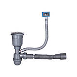 Мийка для кухні інтегрована Lidz Handmade H6350L крило зліва (LDH6350BRUL45588) Brushed Steel 3,0/1,0 мм, фото 8