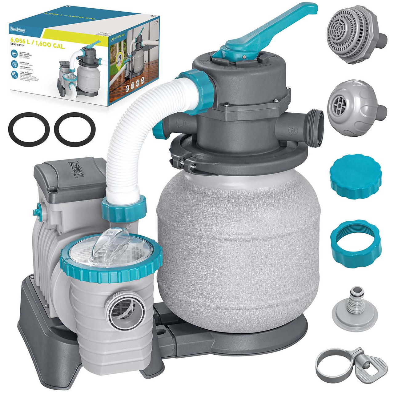 Пісочний насос Bestway 58515, фільтрувальне встановлення 6056 л/год