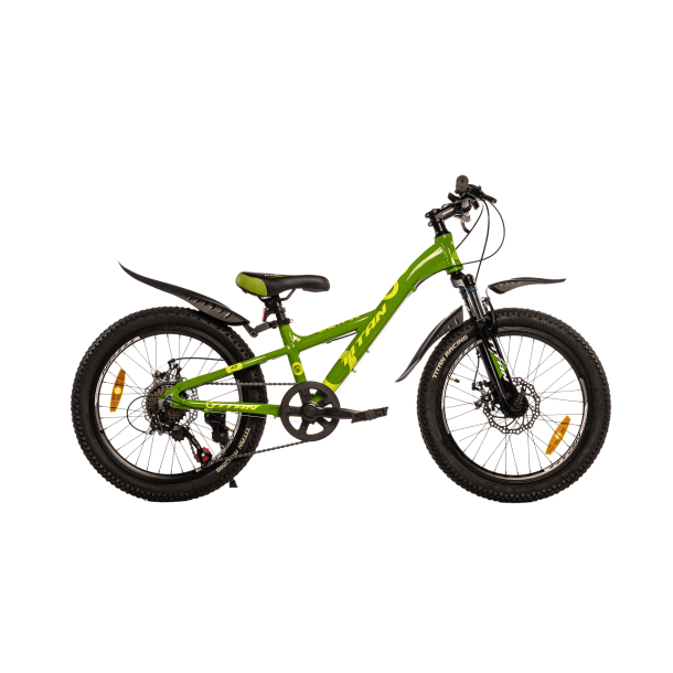 Велосипед Titan Calypso 20" Алюмінієва рама 10" Зелений-Жовтий 2024