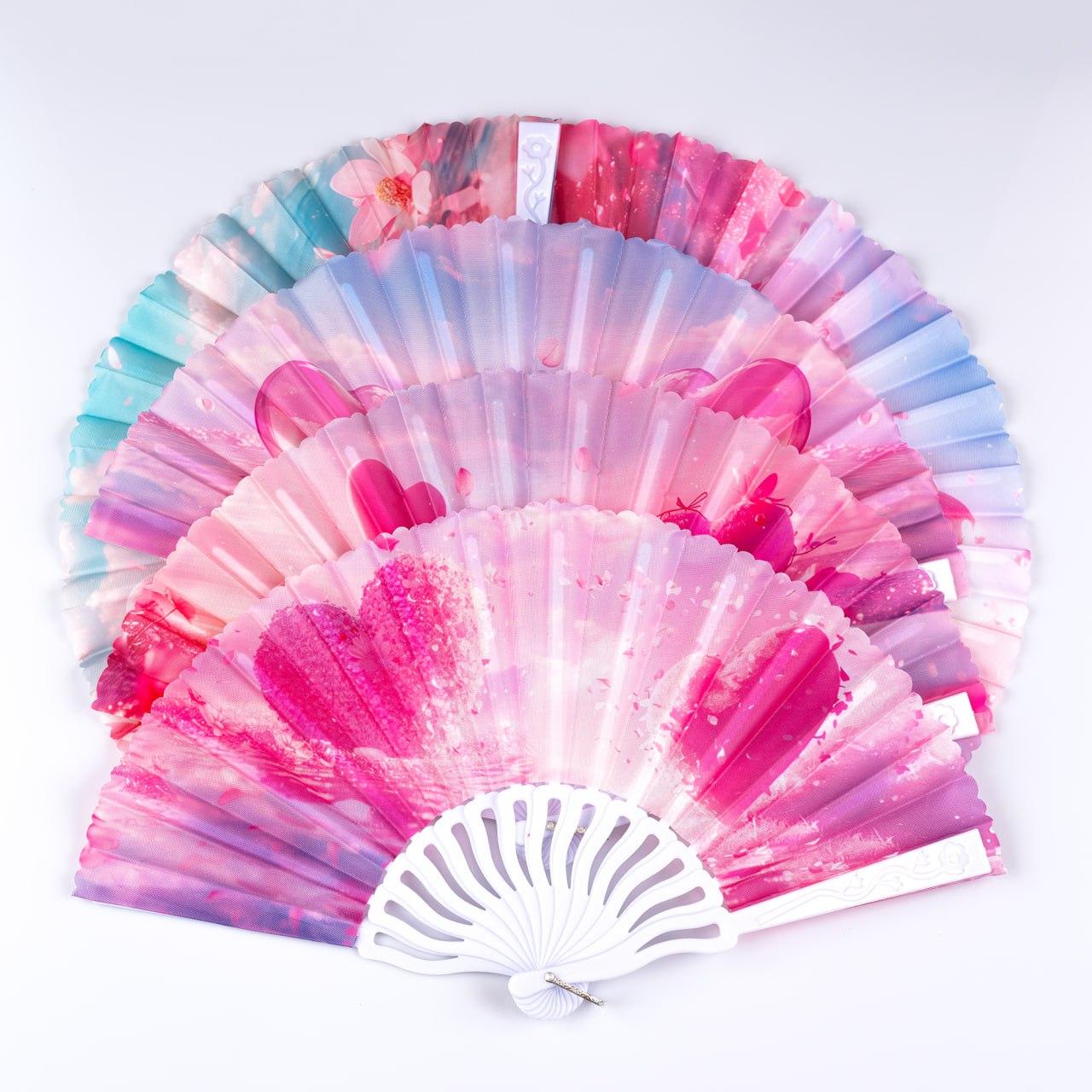 Віяло пластмасове 22 см MA56-31, опт 12 шт в упаковці