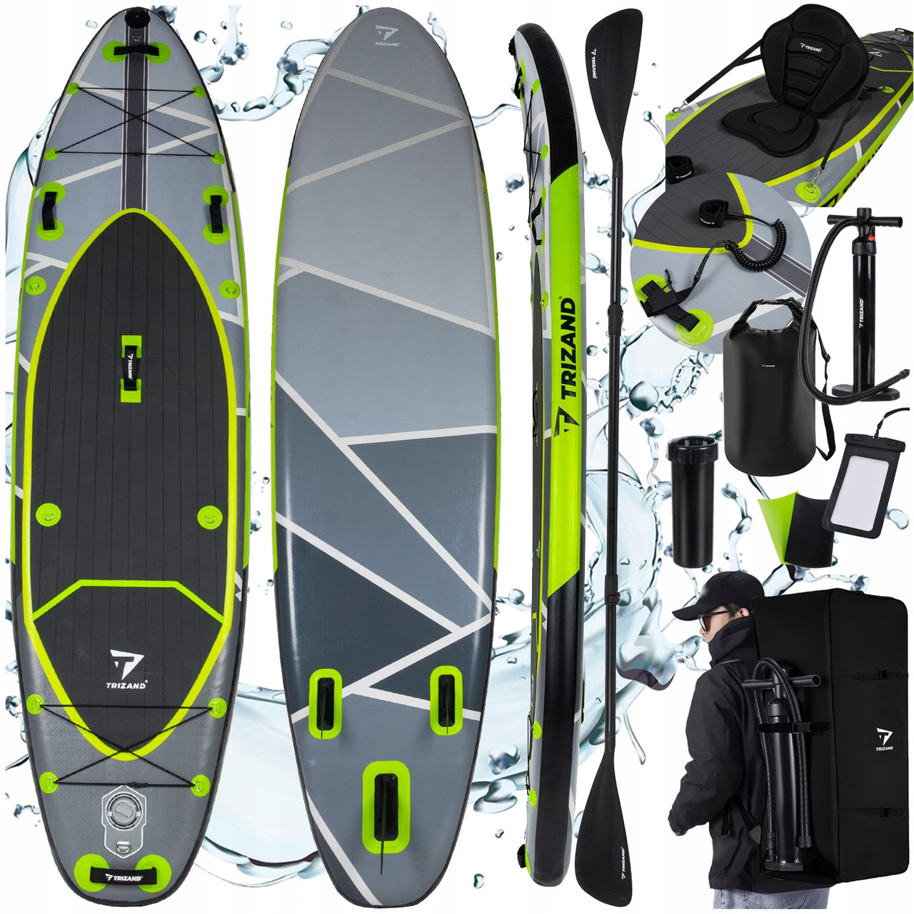 SUP дошка 335см Trizand 25260 з аксесуарами 140 кг, фото 1
