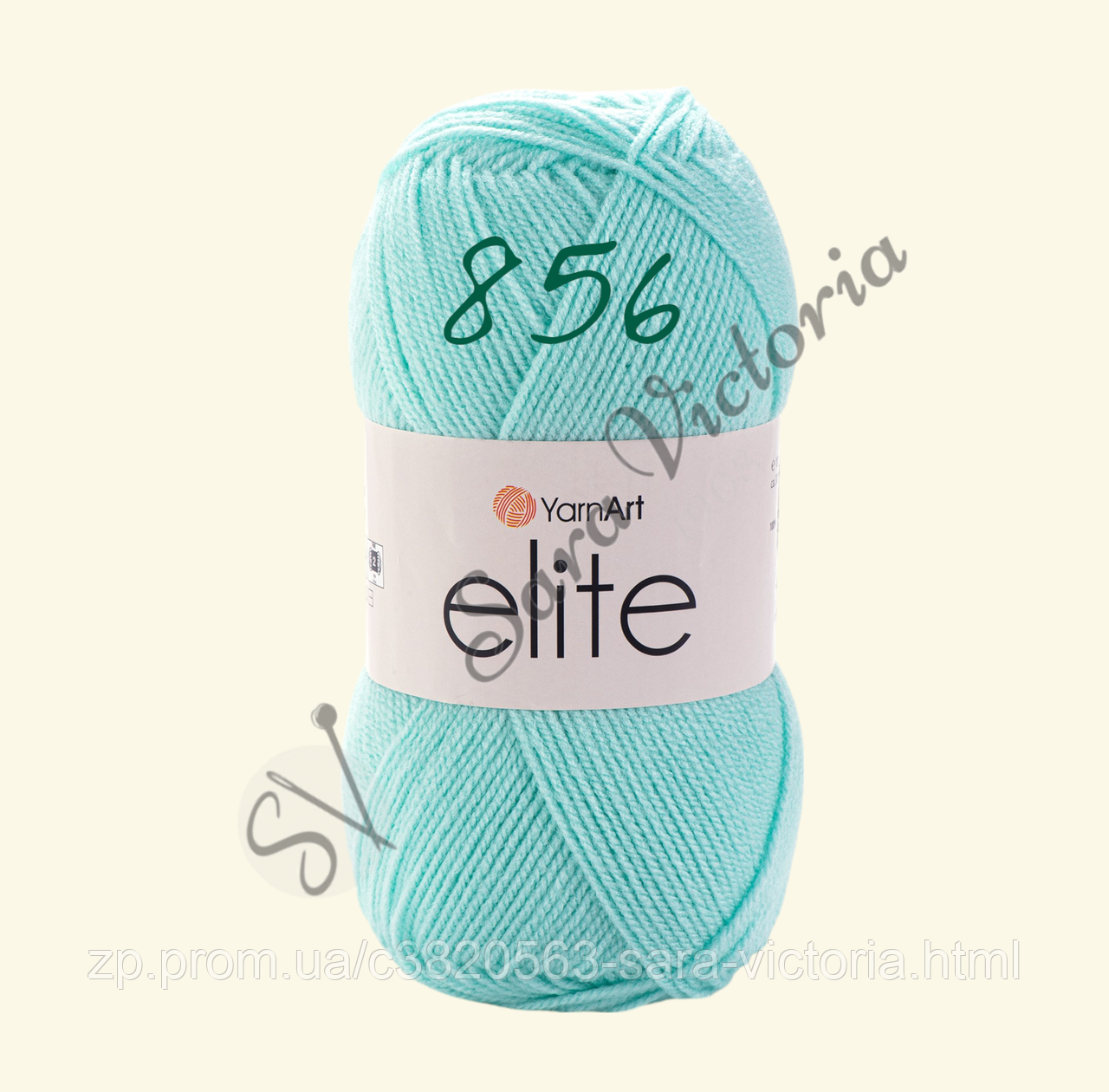 Акрилова блакитна пряжа YarnArt Elite (ярнарт еліт) небесний 856, фото 1