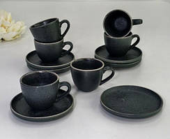 Кавовий сервіз Оленс Шайні дот 12 предметів 110 мл (101-0408)