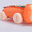 Іграшковий ксилофон каталка левеня 2в1 Дитячий музичний інструмент на колесах для розвитку моторики слуху, фото 7