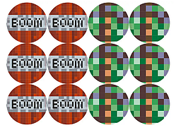 Наклейки для паковання | стикери Майнкрафт , (12 шт.)