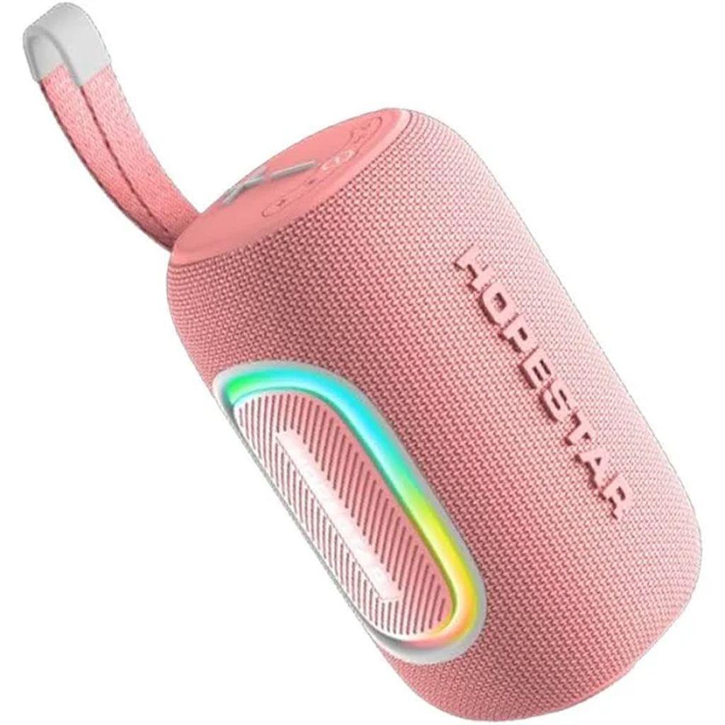 Портативна колонка Hopestar H65 бездротова акустика 20W Bluetooth з ргб-підсвіткою LED рожева, фото 1