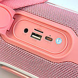 Портативна колонка Hopestar H65 бездротова акустика 20W Bluetooth з ргб-підсвіткою LED рожева, фото 7