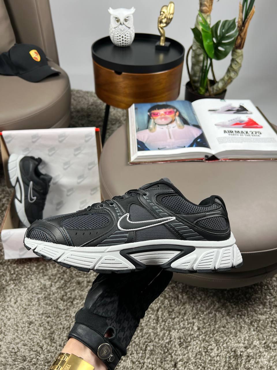 Чоловічі кросівки шкіряні текстиль Nike V5 RNR Black Grey, кеди Найк чорні шкіра текстиль. Чоловіче взуття