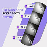 Безтіньова лампа 40 Вт настільна лампа для манікюру яскрава мод. LED-1 DS, регулювання яскравості, фото 4