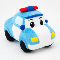 М'яка іграшка подушка Робокар Полі Poli Машинка синя 29×20 см - герой мультфільму, арт. 00663-51