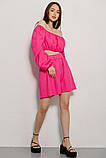 Костюм ARjen жіночий льон літній кольору шорти і блуза 46 фуксія, фото 8