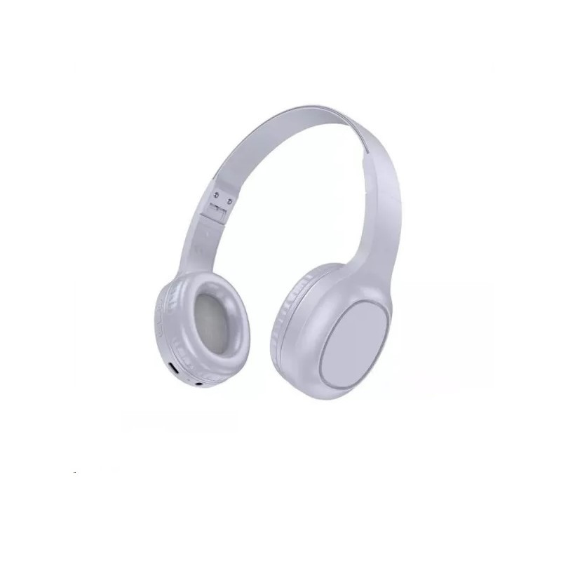 Бездротові навушники HOCO W46 Charm BT headset Light Blue Gray, фото 1