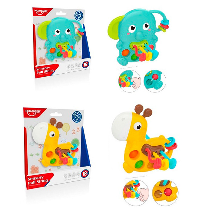 Гра HE0195-HE0196 (96шт) тварина, 14см, прорізувач, рухливі деталі, рухлива кнопка, сенсорна гра, 2 види, фото 1