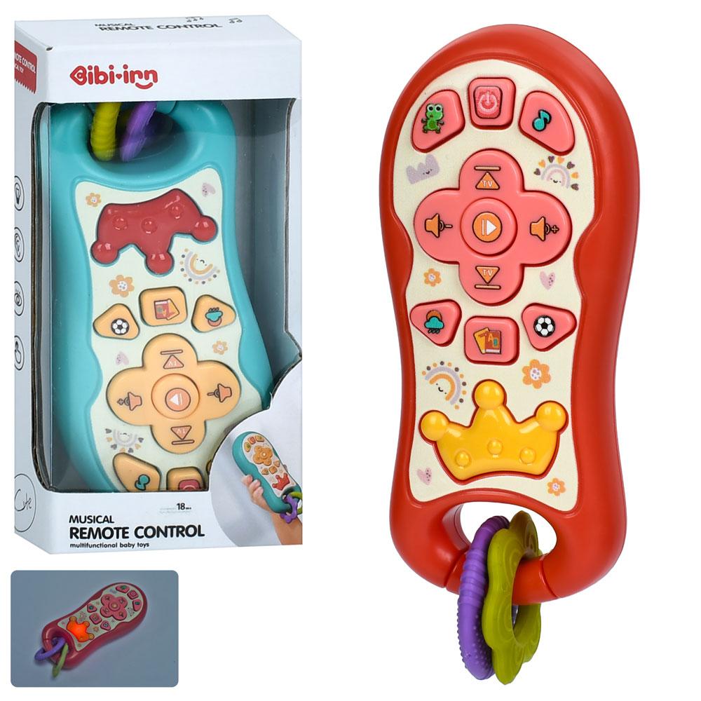 Пульт 6227 (48шт) 14,5-6-3см, музика, звук(англ), звуки тварин, світло, рег.гучності, 2 кольори, на бат-ці, в, фото 1