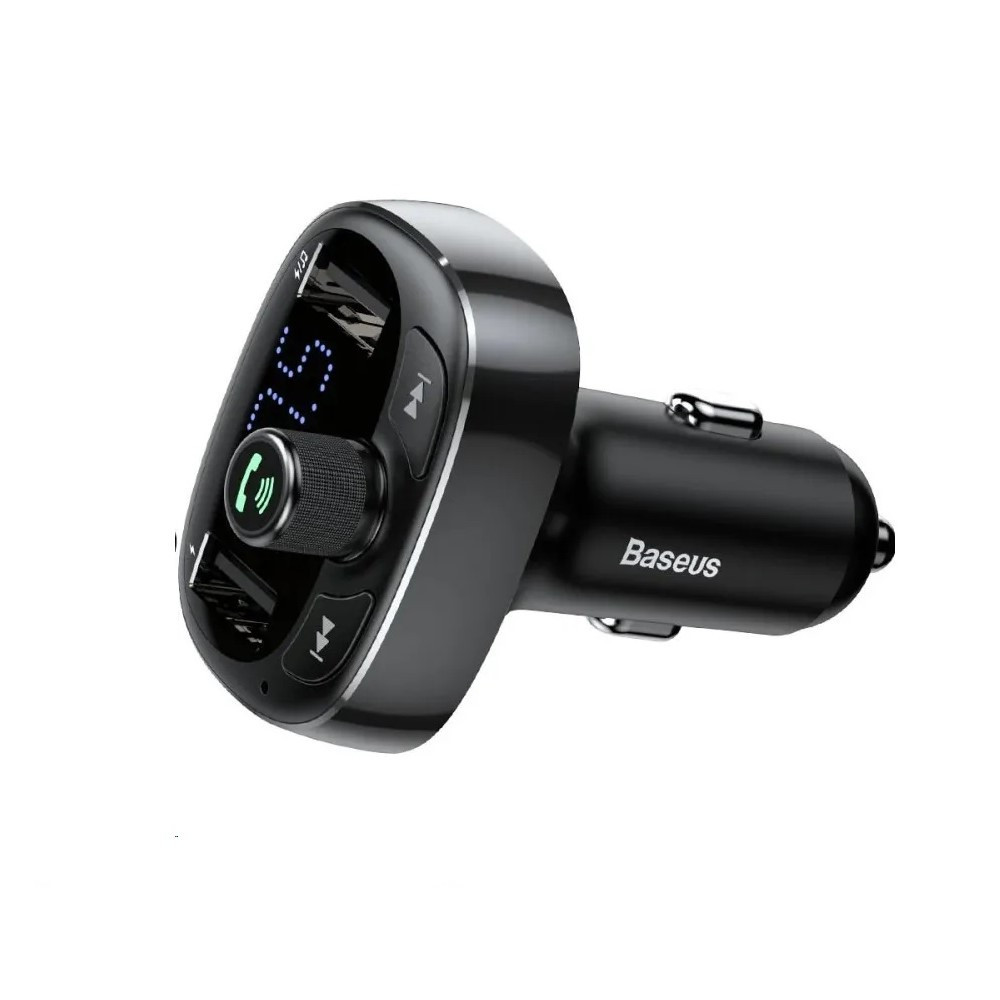 АЗП з FM-модулятором Baseus T Shaped S-09 Car Bluetooth MP3 Player Black, фото 1