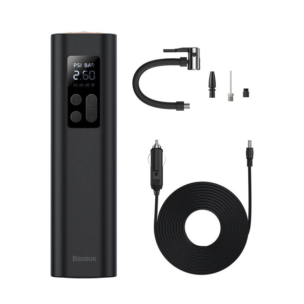 Автомобільний насос Baseus Super Mini Inflator Pump Black, фото 1