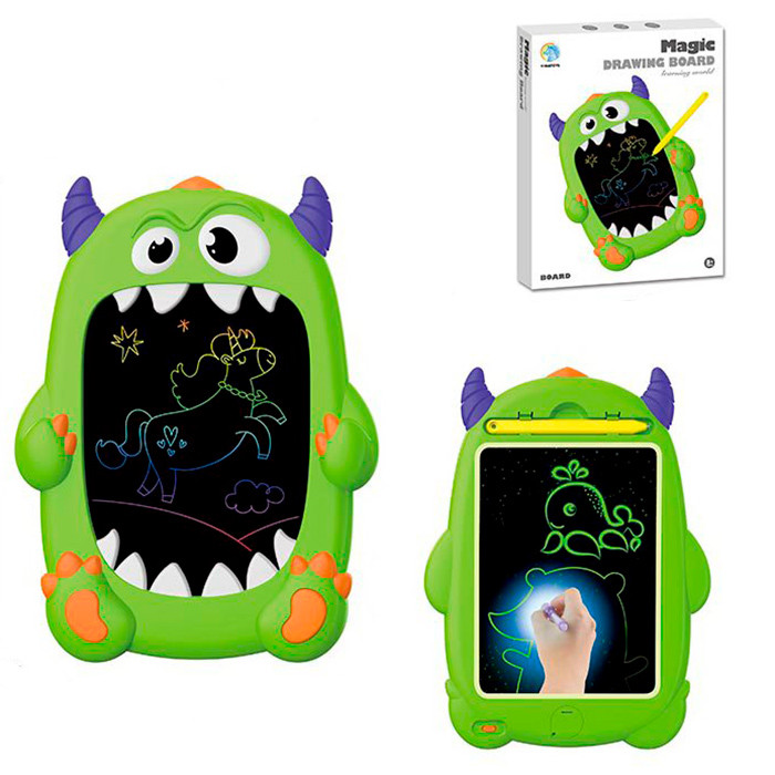 LCD планшет YM-8 (36шт) 7 дюймів, монстр, 20-26,5см, кольоровий, на бат(табл), в кор-ці, 20,5-27-2,5см, фото 1