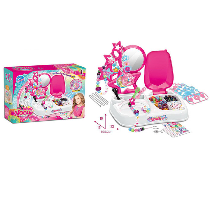 Набір для творчості YK6628 (36шт) трюмо 23-15-19см, ланцюжок, намистини, наліпки, в кор-ці, 34-24-5,5см, фото 1