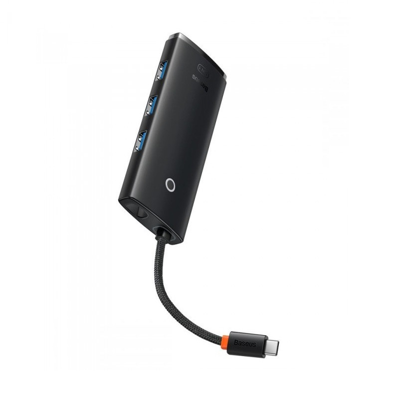 USB-хаб Baseus Lite Series 5-Port Type-C HUB Docking Station (Type-C to HDMI+USB3.0*3+PD) Black, фото 1