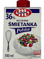 Вершки Smietanka Mlekovita Polska 36% 500 мл, фото 2
